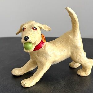 Rare Judie Bomberger Signed & Handpainted SAM THE DOG Folk Art 5” * 6” Long